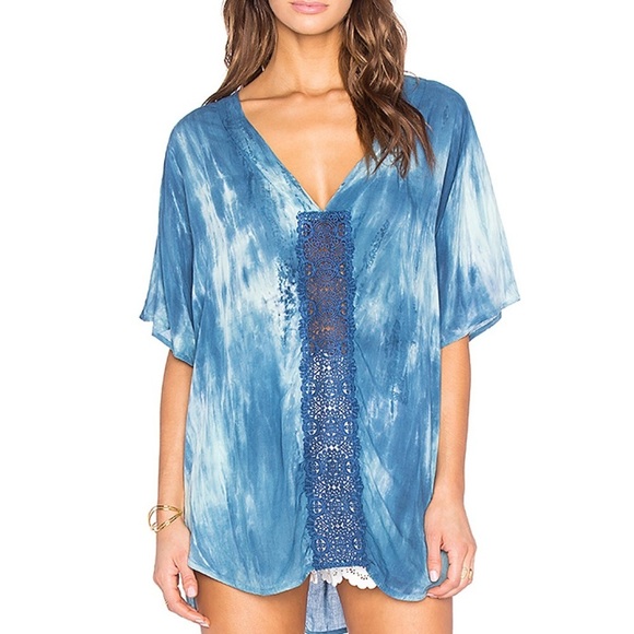 Revolve Gypsy 05 tie dye caftan Dolan tunic top - Picture 2 of 13